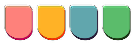 Set of colored buttons on a white background. Vector illustration. Eps 10.のイラスト素材