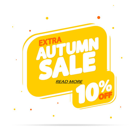 Autumn Sale 10 off banner template design. end of season special offer banner. vector illustration.のイラスト素材