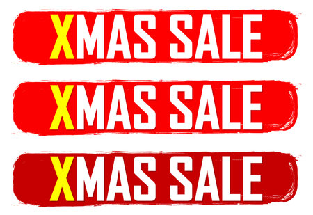 XMAS SALE grunge stamp on white background. Vector illustration.のイラスト素材