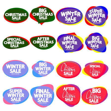 Big sale stickers set. Big sale special offer. Black friday. Vector illustration.のイラスト素材