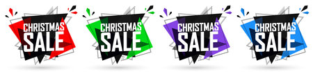 Sale banners design template, discount tags set, vector illustration.のイラスト素材