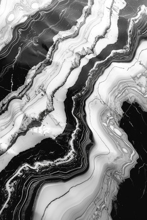 Black and white marble patterned texture background. Marbling artwork for designの素材