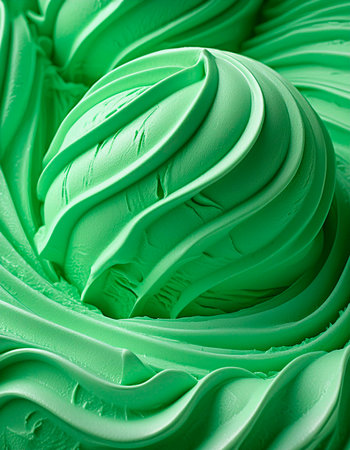 close up of ice cream in green color, can be used as backgroundの素材