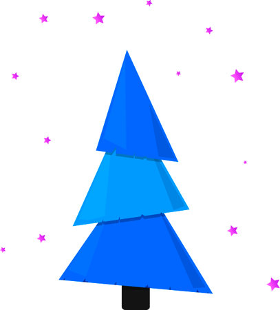 Christmas Tree icon, Xmas symbol on transparent background.  PNG illustrationの写真素材