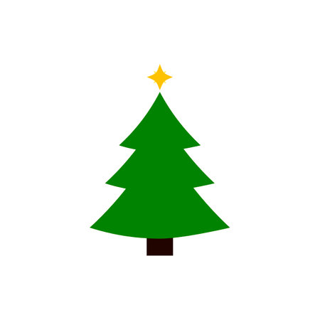 Christmas tree icon vector isolated on white background for your web and mobile app designのイラスト素材