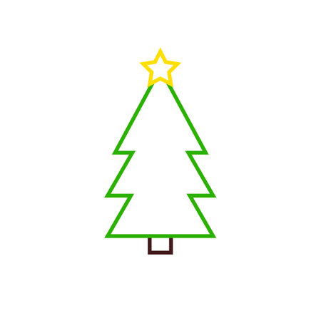 Christmas tree icon on white background for graphic and web design. Simple vector sign. Internet concept symbol for website button or mobile appのイラスト素材