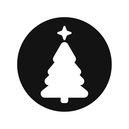 Christmas tree icon, vector illustration. Flat design style eps 10のイラスト素材