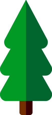 Christmas Tree icon, Xmas symbol on transparent background.  PNG illustrationの写真素材
