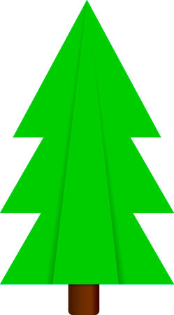 Christmas Tree icon, Xmas symbol on transparent background.  PNG illustrationの写真素材