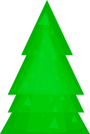 Christmas Tree icon, Xmas symbol on transparent background.  PNG illustrationの写真素材