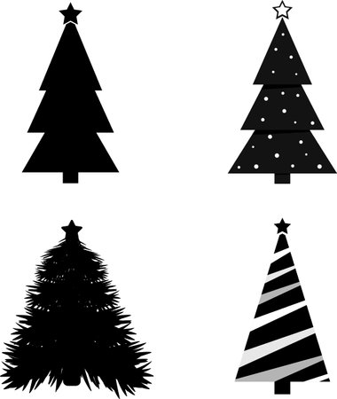 Christmas Tree icon, Xmas symbol on transparent background.  PNG illustrationの写真素材