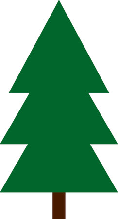 Christmas Tree icon, Xmas symbol on transparent background.  PNG illustrationの写真素材