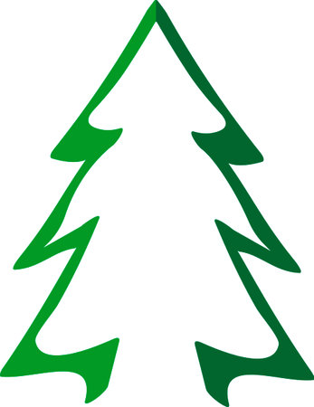 Christmas Tree icon, Xmas symbol on transparent background.  PNG illustrationの写真素材
