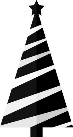 Christmas Tree icon, Xmas symbol on transparent background.  PNG illustrationの写真素材