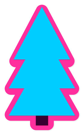 Christmas Tree icon, Xmas symbol on transparent background.  PNG illustrationの写真素材
