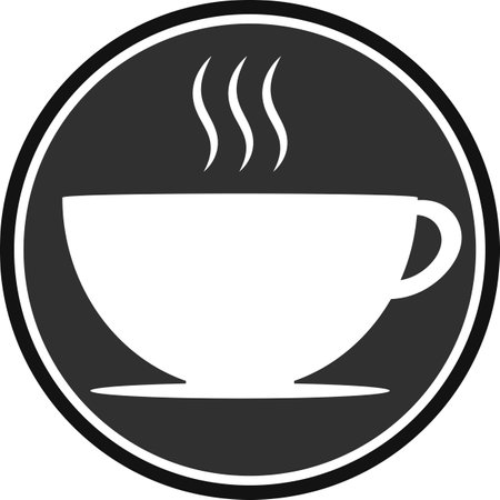 Coffee cup icon. Vector illustration isolated on white background.の写真素材
