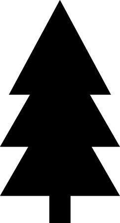 Christmas Tree icon, Xmas symbol on transparent background.  PNG illustrationの写真素材