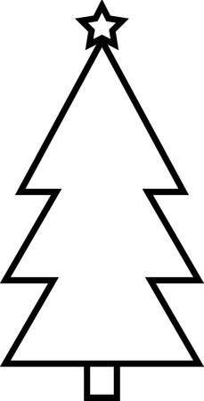 Christmas Tree icon, Xmas symbol on transparent background.  PNG illustrationの写真素材