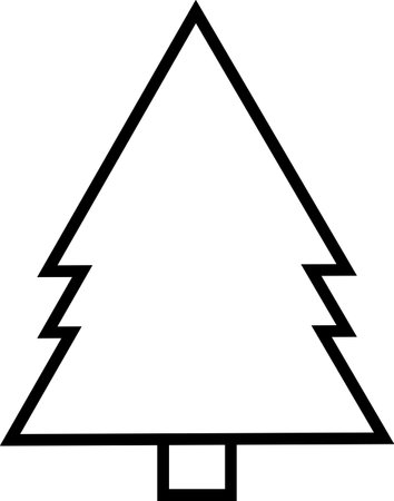 Christmas Tree icon, Xmas symbol on transparent background.  PNG illustrationの写真素材