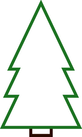 Christmas Tree icon, Xmas symbol on transparent background.  PNG illustrationの写真素材