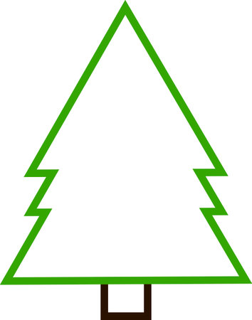 Christmas tree icon on a white background. Vector illustration for your designの写真素材