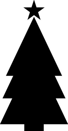 Christmas Tree icon, Xmas symbol on transparent background.  PNG illustrationの写真素材