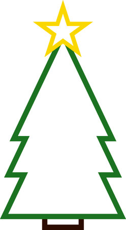 Christmas tree and star. Vector illustration on white background. EPS 10の写真素材