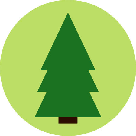 Christmas tree flat icon on the white background. Vector illustration. Eps 10.の写真素材