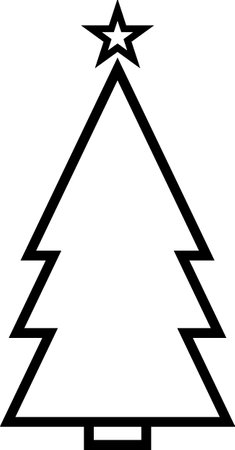 Christmas tree icon isolated on white background. Vector illustration. Eps 10.の写真素材