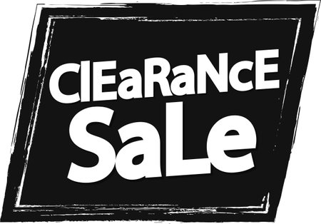 Clearance Sale inscription on blackboard, illustration in vector format.の写真素材