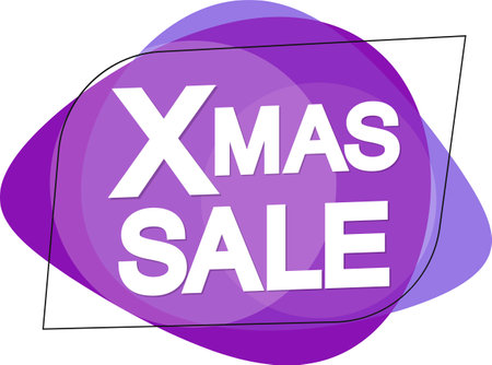 Christmas Sale banner, Xmas discount tag on transparent background, PNGの写真素材