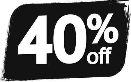 Sale 40% off, discount tag on transparent background. PNGの写真素材