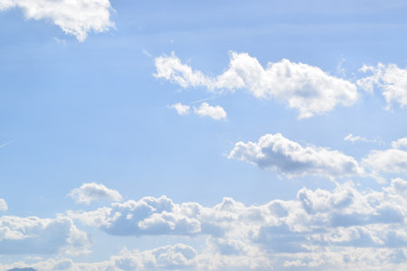 Blue sky with white cloudsbe used as a background.