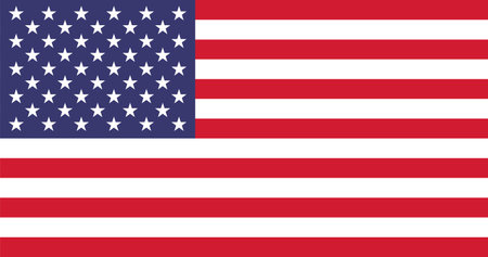 Flag of the United States of America in official colors and Proportion Correctlyの写真素材