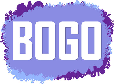 BOGO, buy 1 get 1 free, sale bannerの写真素材