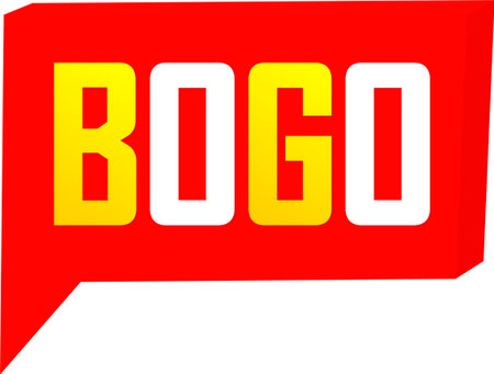 BOGO, buy 1 get 1 free, sale bannerの写真素材