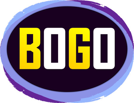 BOGO, buy 1 get 1 free, sale bannerの写真素材