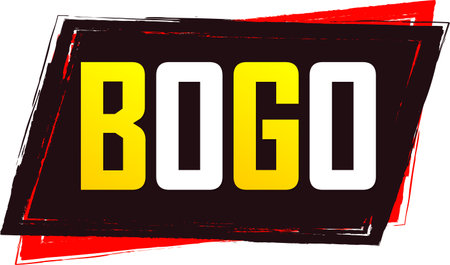 BOGO, buy 1 get 1 free, sale bannerの写真素材