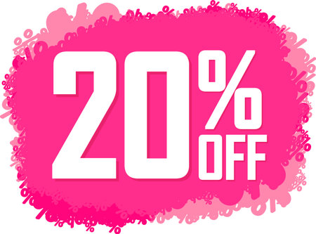 Sale 20% off banner design template, discount tag, app iconの写真素材