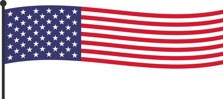 Flag of the United States on a transparent background, pngの写真素材