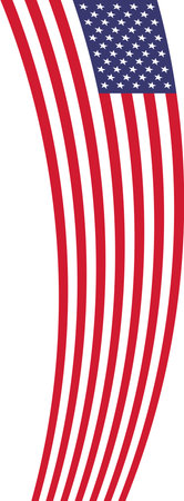 Flag of the United States on a transparent background, pngの写真素材