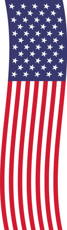 Flag of the United States on a transparent background, pngの写真素材