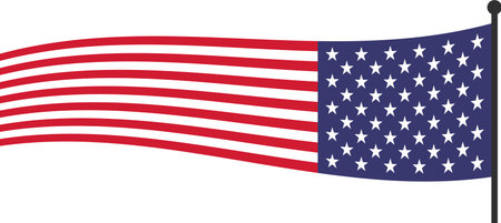 Flag of the United States on a transparent background, pngの写真素材
