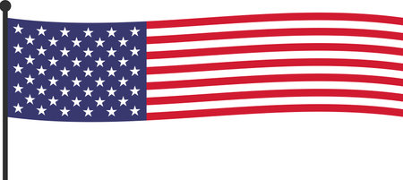 Flag of the United States on a transparent background, pngの写真素材
