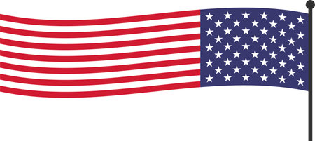 Flag of the United States of America. transparent background, pngの写真素材