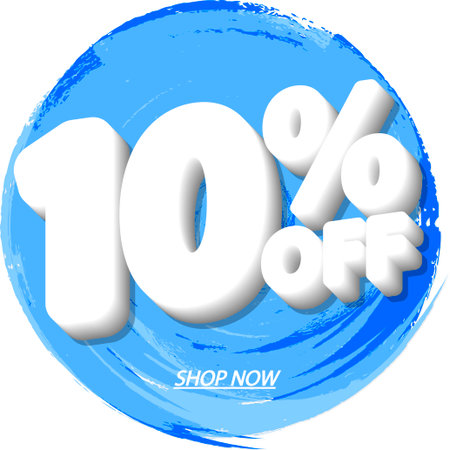 Sale 10% off banner, discount tag on transparent background, PNGの写真素材