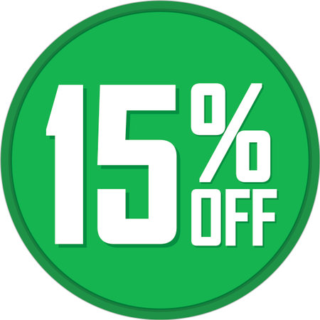 Sale 15 off, discount label and badge. PNGの写真素材
