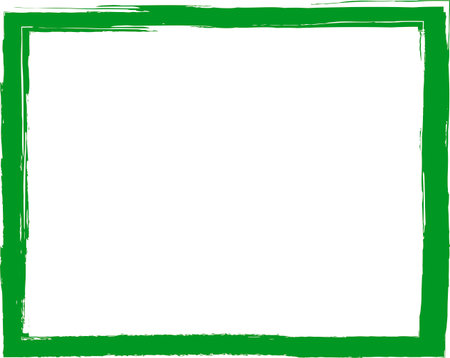 Green grunge frame on white background. Vector illustration for your designの写真素材