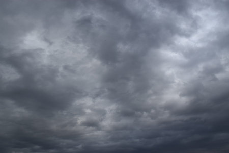 Dark clouds before a thunder-storm.