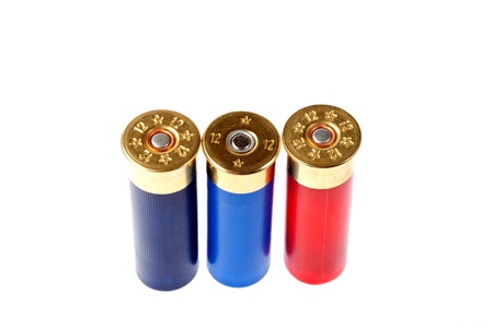 hunting cartridges on a white background